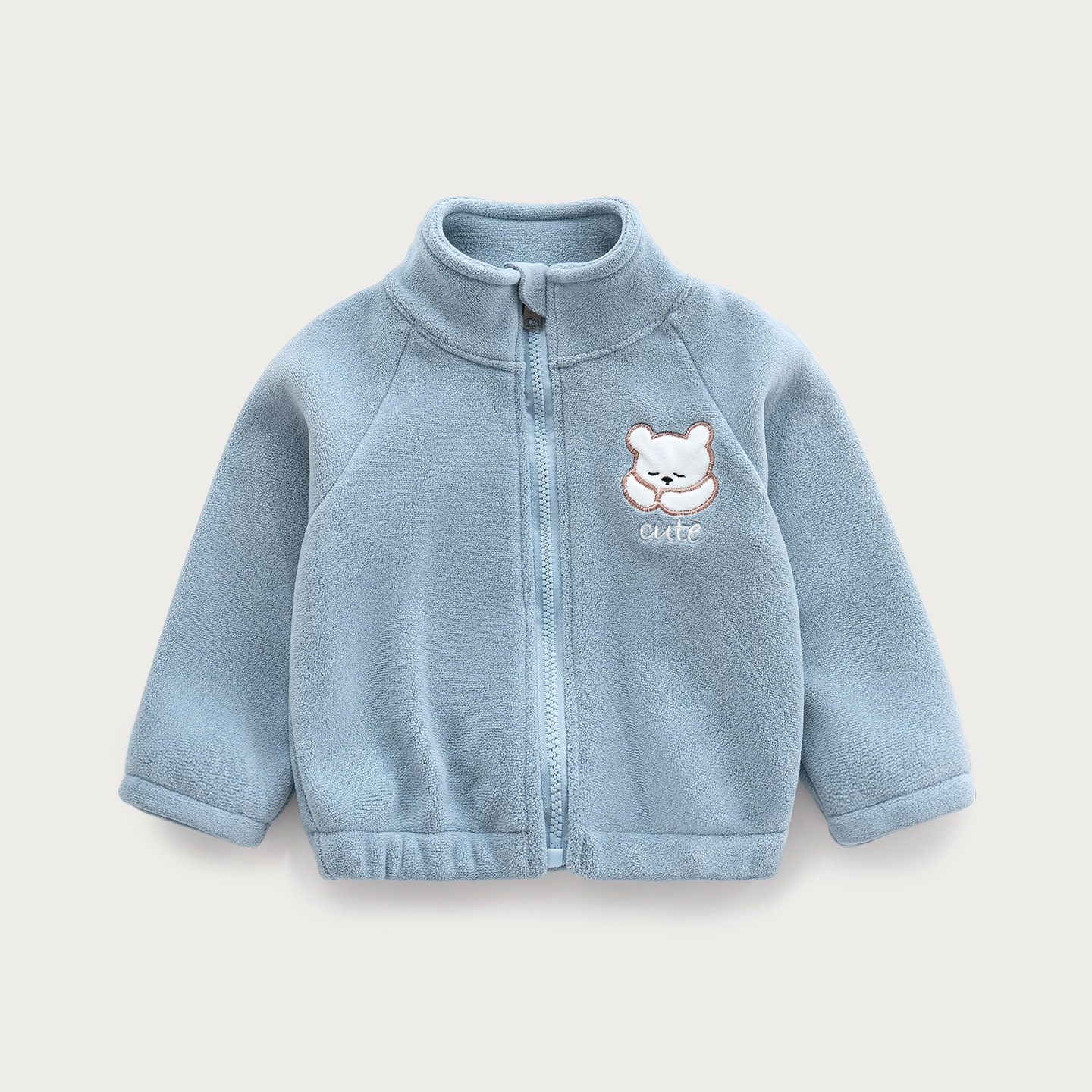 Capa de bebé otoño y invierno para niños con terciopelo caliente y grueso chaqueta de cuello alto para niños y niñas ropa exterior de invierno para bebés
