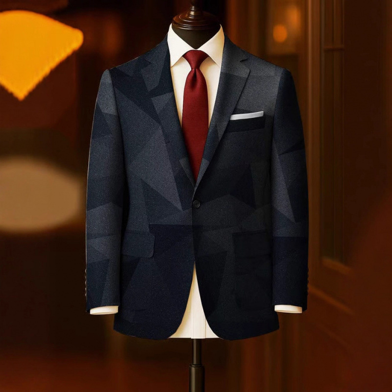 2025 Autumn/Winter New Men's Suit 3D Printed Fashion Trend Casual Suit Collar Suit Top 2025 Autumn/Winter New Men's Suit 3D Printed Fashion Trend Casual Suit Collar Suit Top