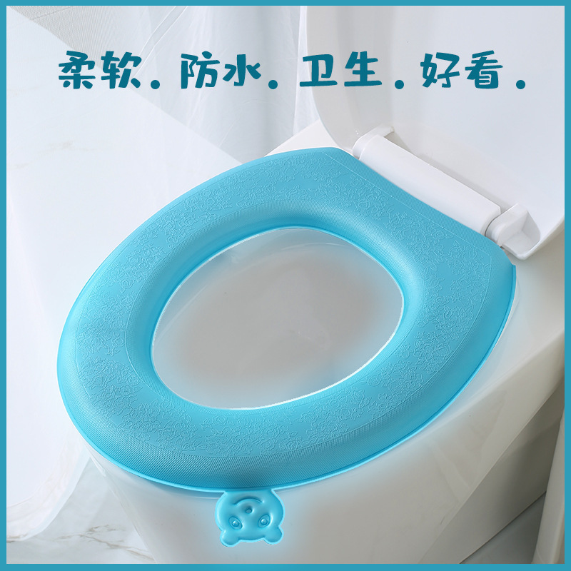 EVA防水トイレマット、四季通用トイレシート、粘着式家庭用トイレシートカバー、防水厚手|undefined
