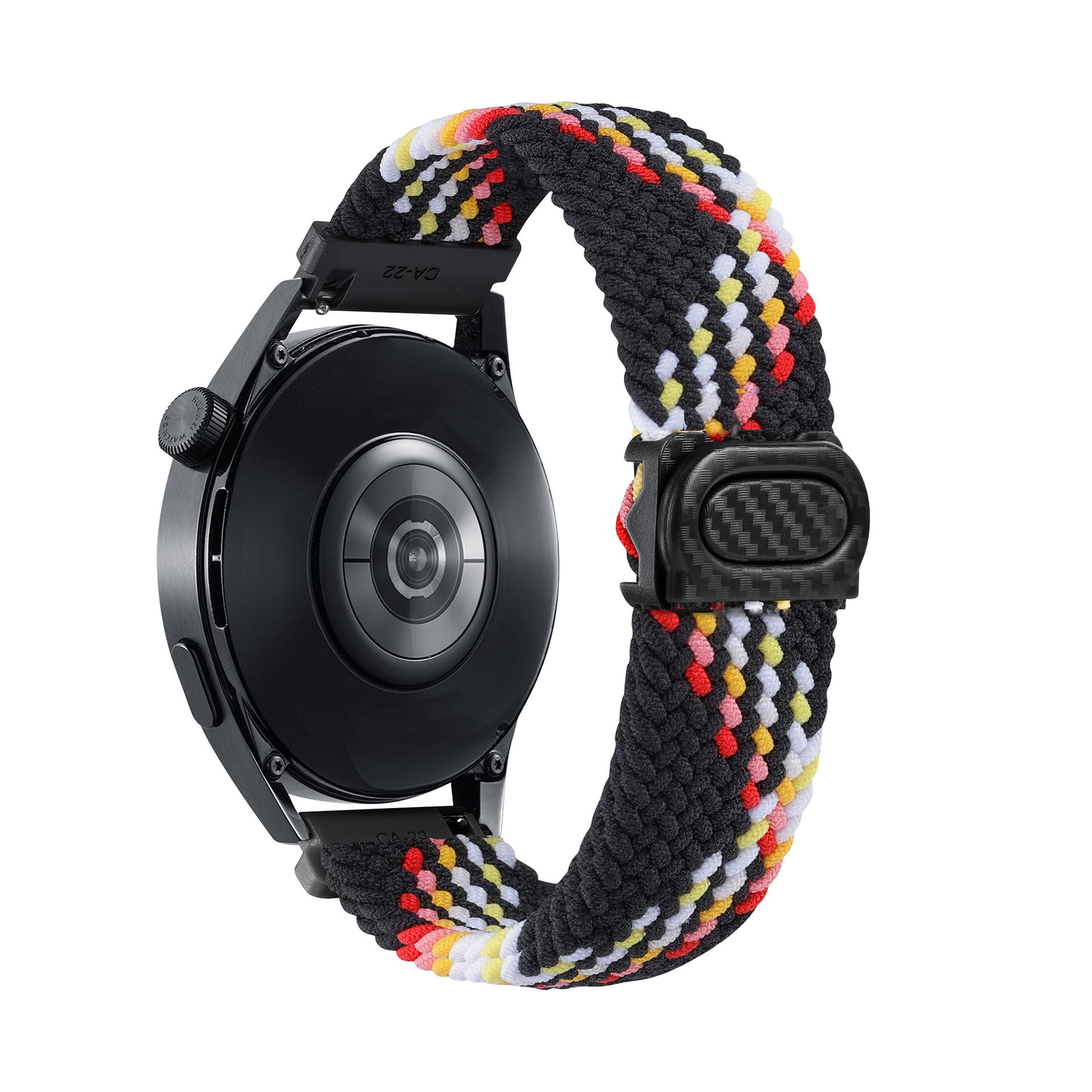 It is suitable for the carbon fiber texture snap braided strap of Samsung watch4657 and the strap of Huawei watch GT345 undefined