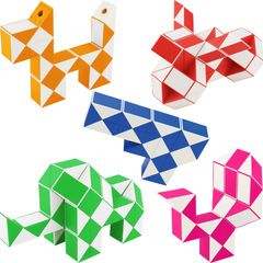 Colorful 24-Segment Folding Magic Ruler Series, Transformable Magic Snake Magic Ruler Toy, 72-Segment 3D Magic Cube Wholesale