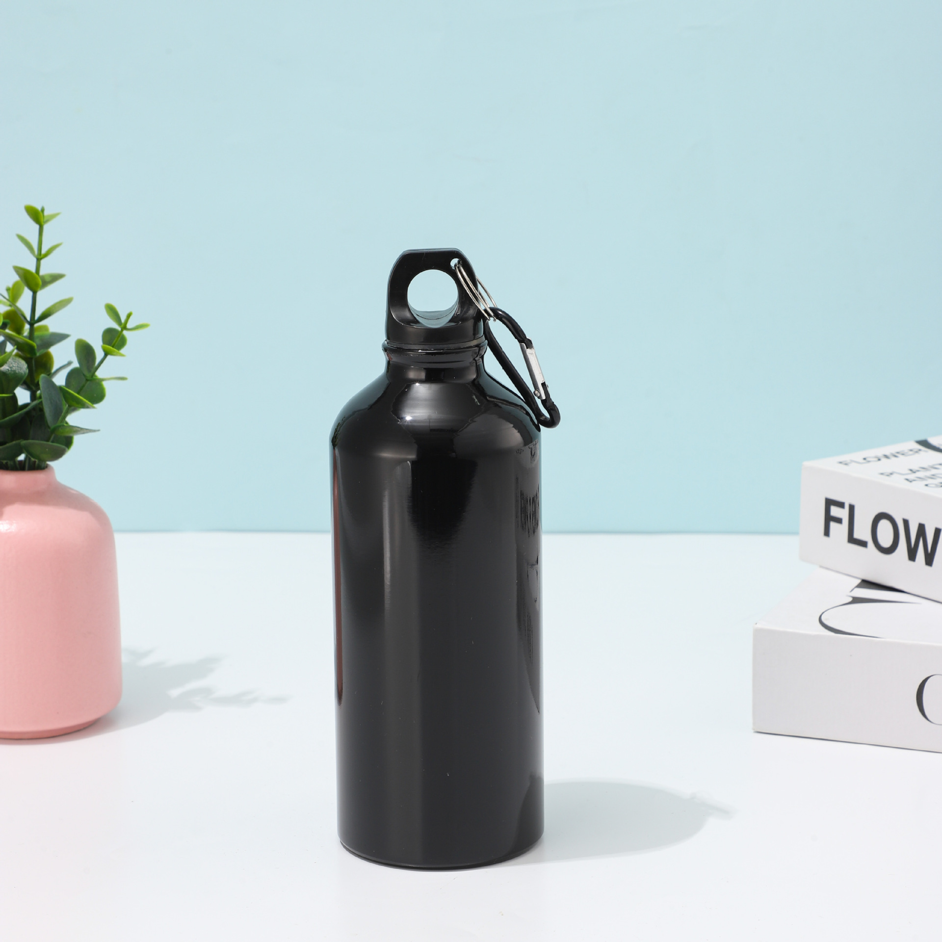 Nueva taza de aluminio de color sólido simple portátil hervidor de agua portátil con cuerda taza de aislamiento térmico de bicicleta al aire libre taza de agua deportiva image 11
