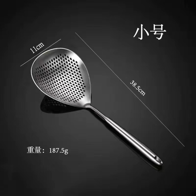 acero inoxidable pimienta cucharas de cocina frita casera hueco cocina frita profundiza mango anti-escaldaduras para pescar fideos grande