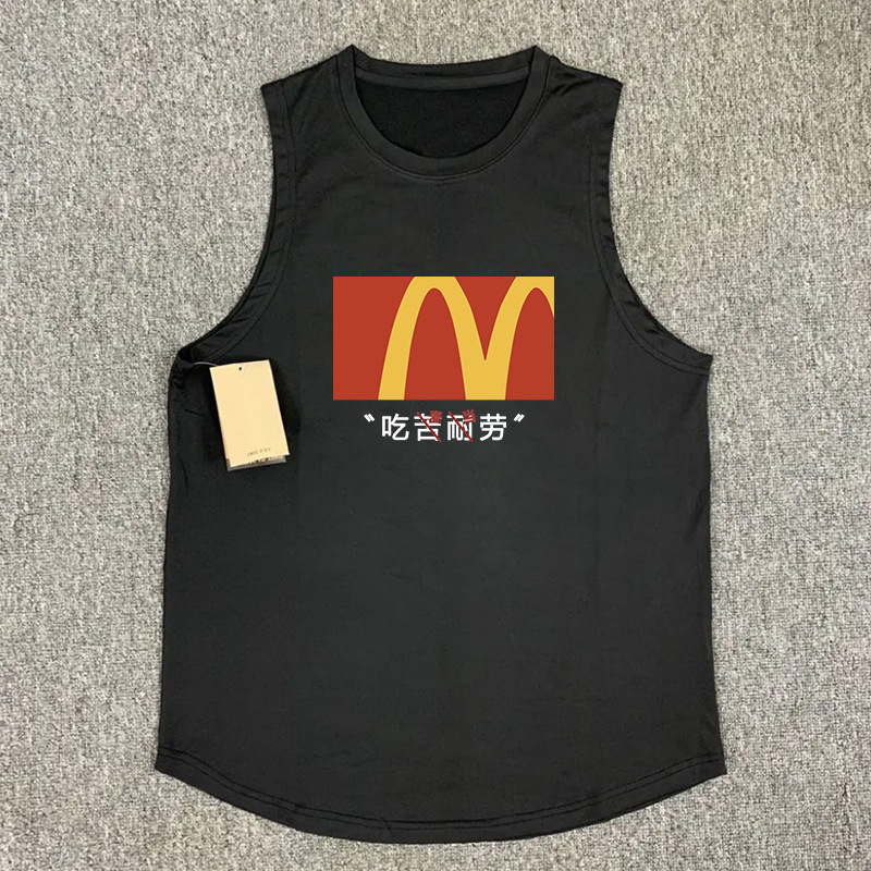 [Hardworking] Sports Vest Sleeveless T-Shirt Quick-Drying Mesh Loose Breathable Basketball Running Training Clothes