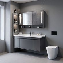 实木浴室柜陶瓷一体盆洗脸盆台面一体洗手盆柜组合陶瓷一体盆卫浴