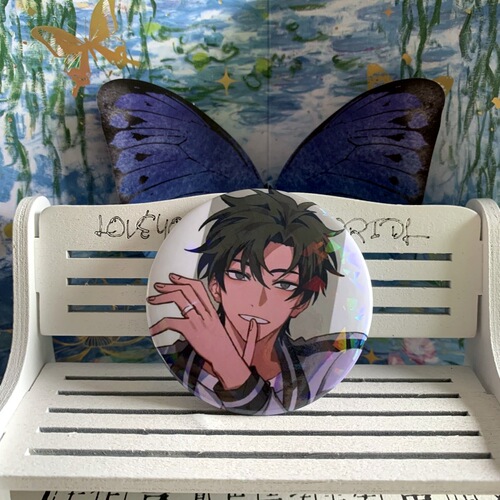 Time Agent Big Bad Round Badge Lu Guangcheng Hours Qiao Ling Animation Peripheral School Bag Pendant