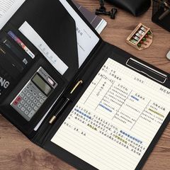 a4商务经理夹多功能文件夹资料夹皮质谈单销售夹合同夹签约本可定