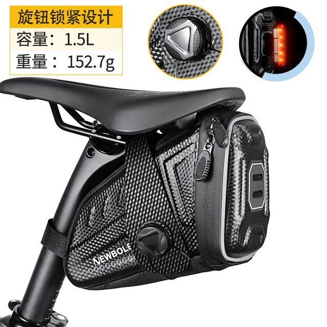 自転車テールバッグ、ロードバイクサドルバッグ、回転ロックハードシェル防水リアシートバッグ、収納バッグ、サイクリング用品|undefined
