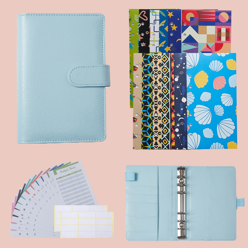 Cross border Specifically for Amazon Foreign trade A6PU Binder notebook Cash Budget envelope Paper quality 12 A suit