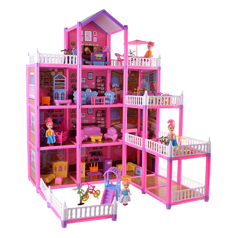 Cross-Border Girl Play House juguete Princesa Casa de simulación Villa DIY traje de muñeca Castillo niños regalo de cumpleaños