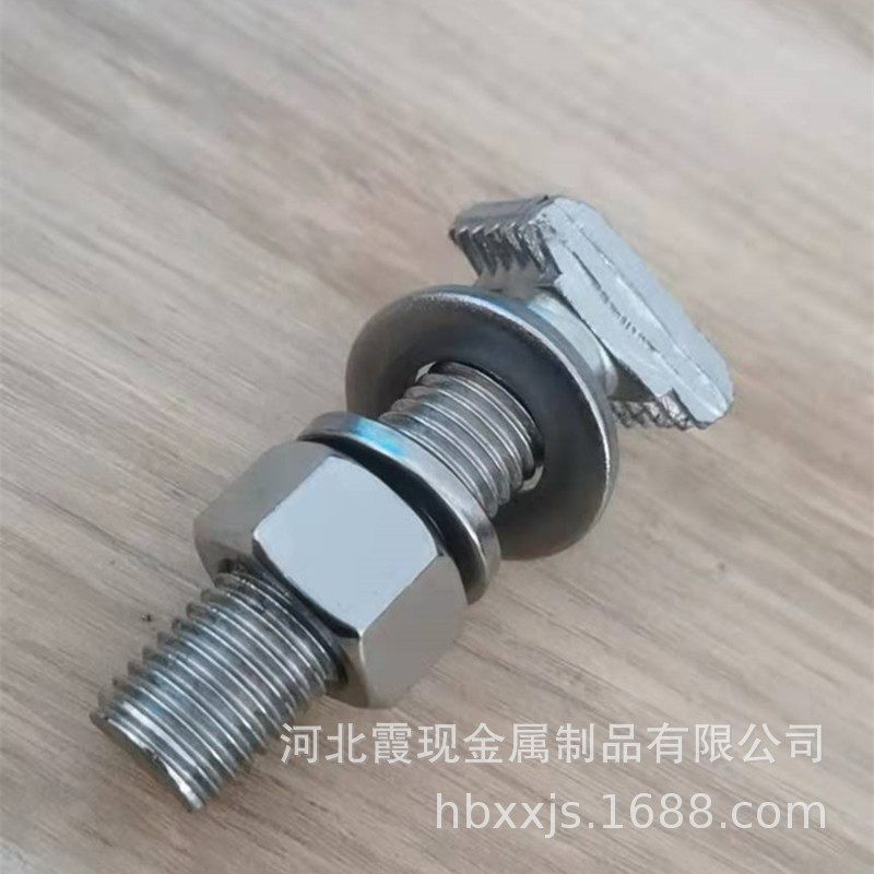 厂家供应304不锈钢T型螺栓 16*60带齿预埋槽道螺栓