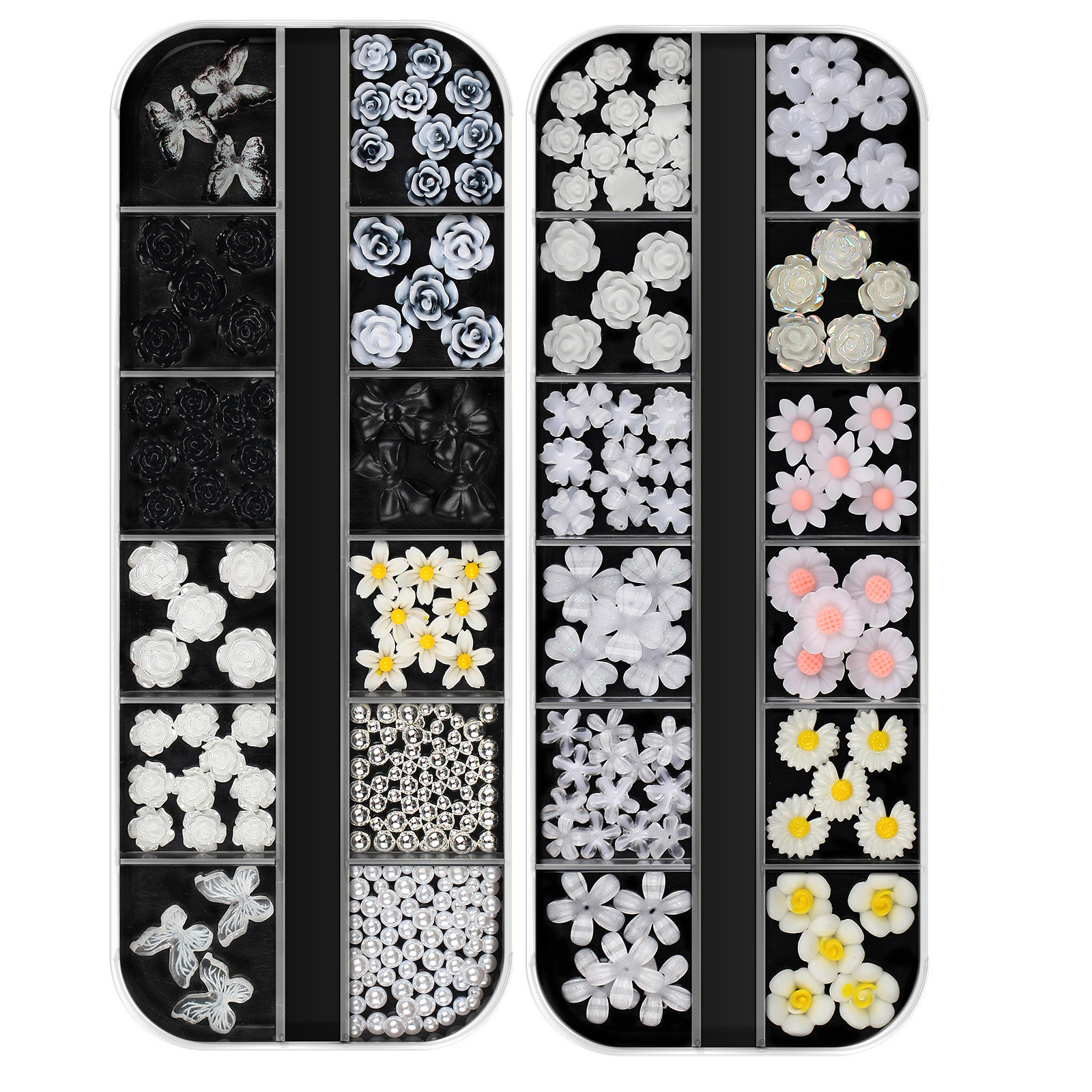 50g Weight Nail Decoration Accessories Nail Supplies Resin Material Flower, Butterfly Pattern Flower Butterfly Resin Nail Decoration Accessories 3