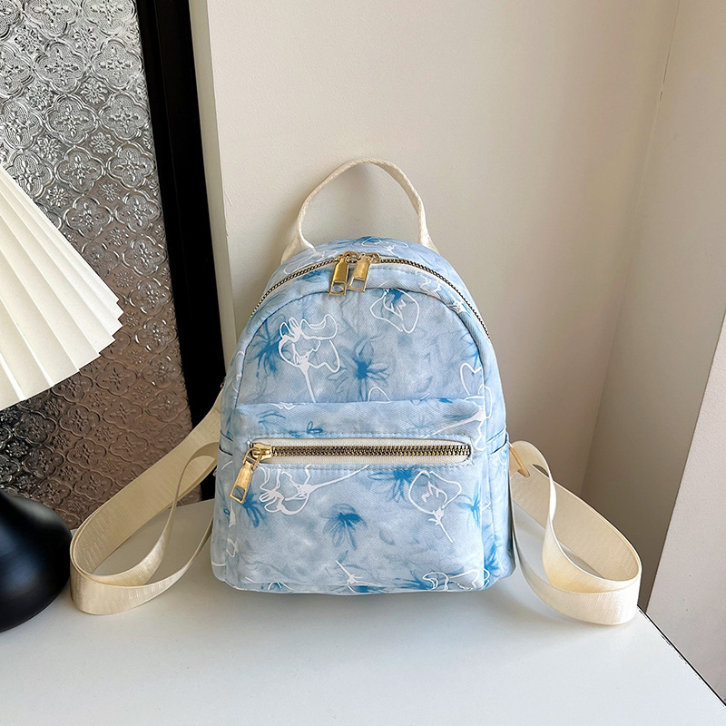 2024 verano nuevo estilo moda textura simple mochila casual mini mochila personalidad ins estilo occidental mochila