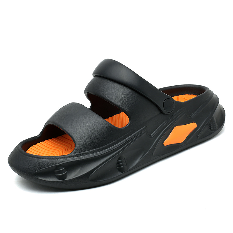 비치 슈즈 남성용 샌들 여름 남성용 두꺼운 밑창 미끄럼 방지 이중 목적 샌들 의류 베트남 슬리퍼 커플의 플러스 사이즈 홀 슈즈