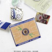 订制企业logo不锈钢金属滴胶徽章 柯式印刷别针胸章定做 mmtan