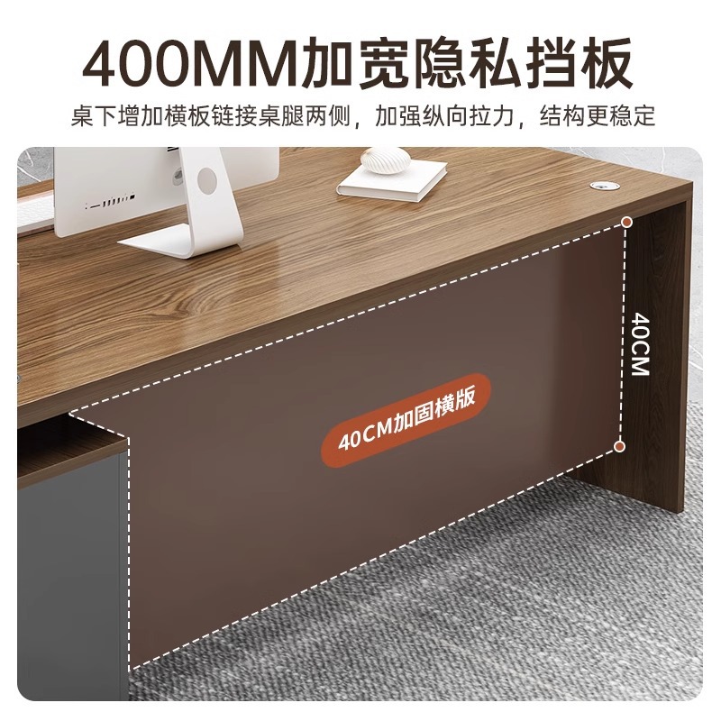 Jefe de escritorio moderno minimalista liderazgo Oficina escritorio y silla combinación sola oficina escritorio gerente escritorio ejecutivo muebles de oficina