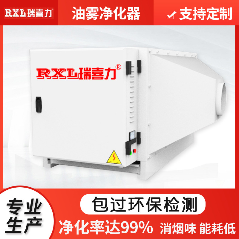 瑞喜力工业卧式油雾净化器 商用低空咖啡豆烘焙烟雾净化过滤设备
