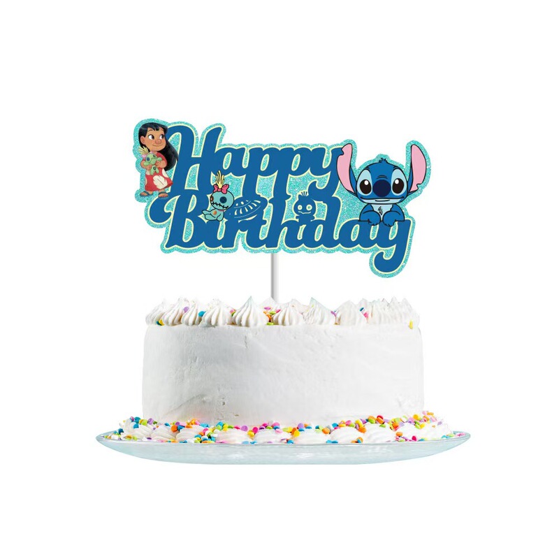 ステッチボーイ ブルーケーキインサート ステッチカード HAPPY BIRTHDAY ハッピーバースデーインサートフラグ|undefined