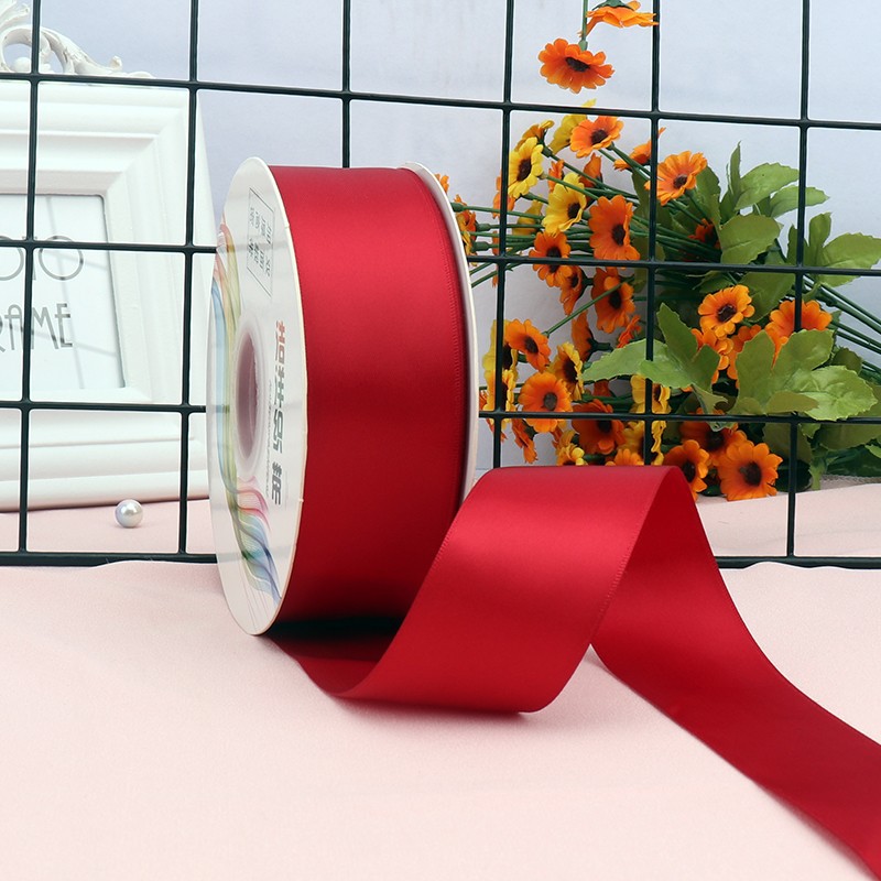 Cinta de satén de doble cara de 4 cm para manualidades, cinta de poliéster, cinta para flores, cinta de seda, cinta para decoración de pasteles, cinta para cajas de regalo, accesorios para el cabello, lazos para regalo image 45
