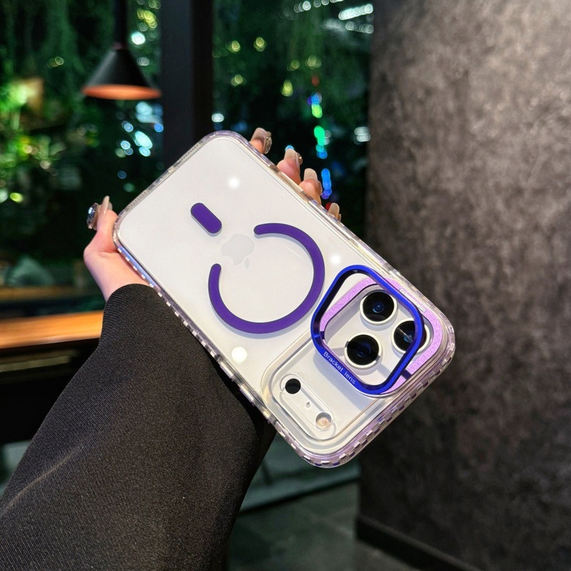 镜头支架适用iPhone17PROMAX手机壳点彩磁吸硬壳苹果17防摔保护套|undefined