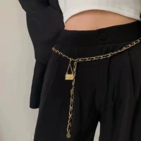 Металлическая цепь, костюм, свитер, ремень, брюки, стиль Chanel, люкс
