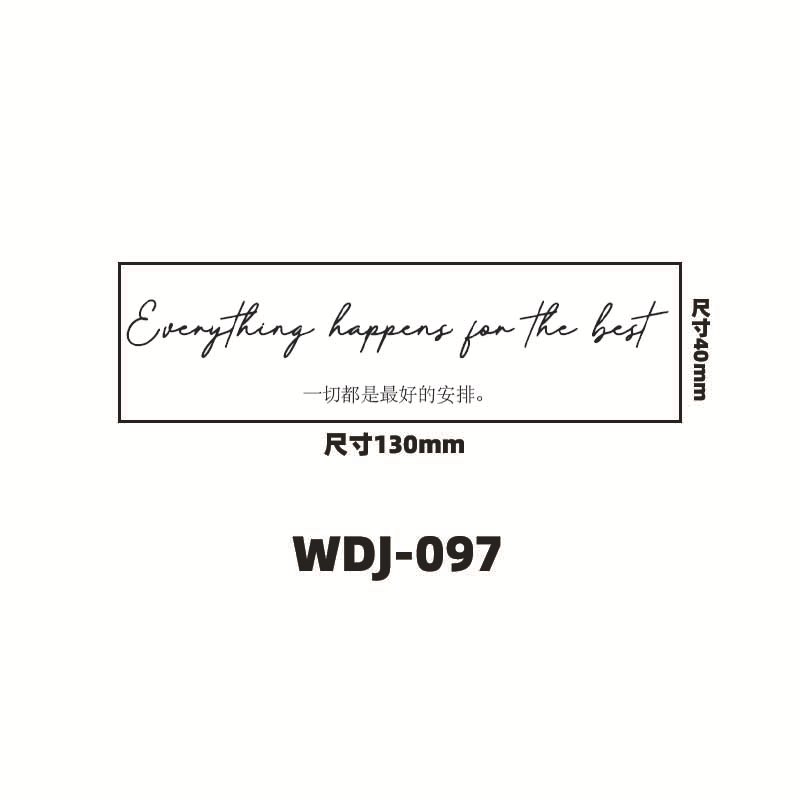 Jugo de hierbas pegatinas de tatuaje letras inglesas pegatinas de tatuaje de clavícula de la mano de espalda alta sensación impermeable a prueba de sudor semipermanente