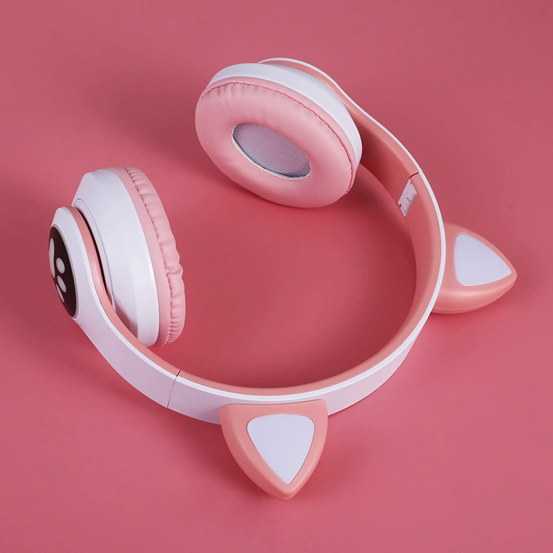 STN-28 налобная Bluetooth-гарнитура с кошачьими ушками, Bluetooth с LED-подсветкой, беспроводная светящаяся гарнитура