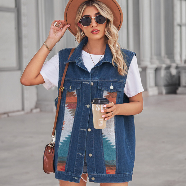 retro denim vest