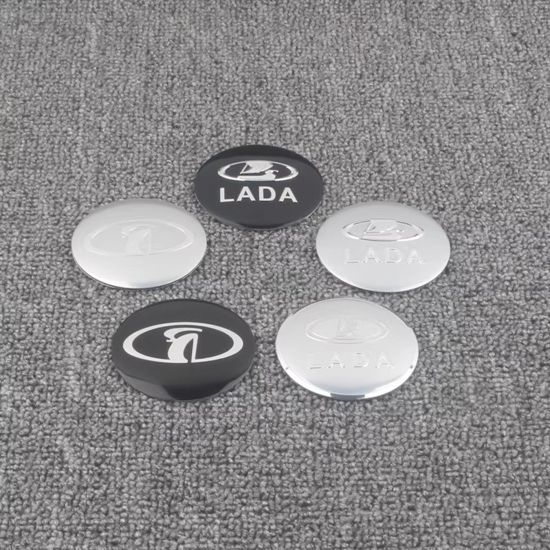 适用于拉达轮毂贴标 俄罗斯拉达汽车LADA 改装轮毂中心盖贴标56MM