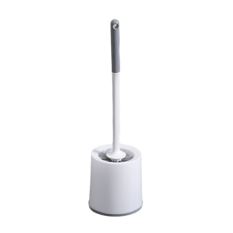 cepillo de inodoro doméstico sin esquina muerta tipo pared de baño sin perforación cepillo de inodoro de mango largo conjunto de cepillo de limpieza de pared