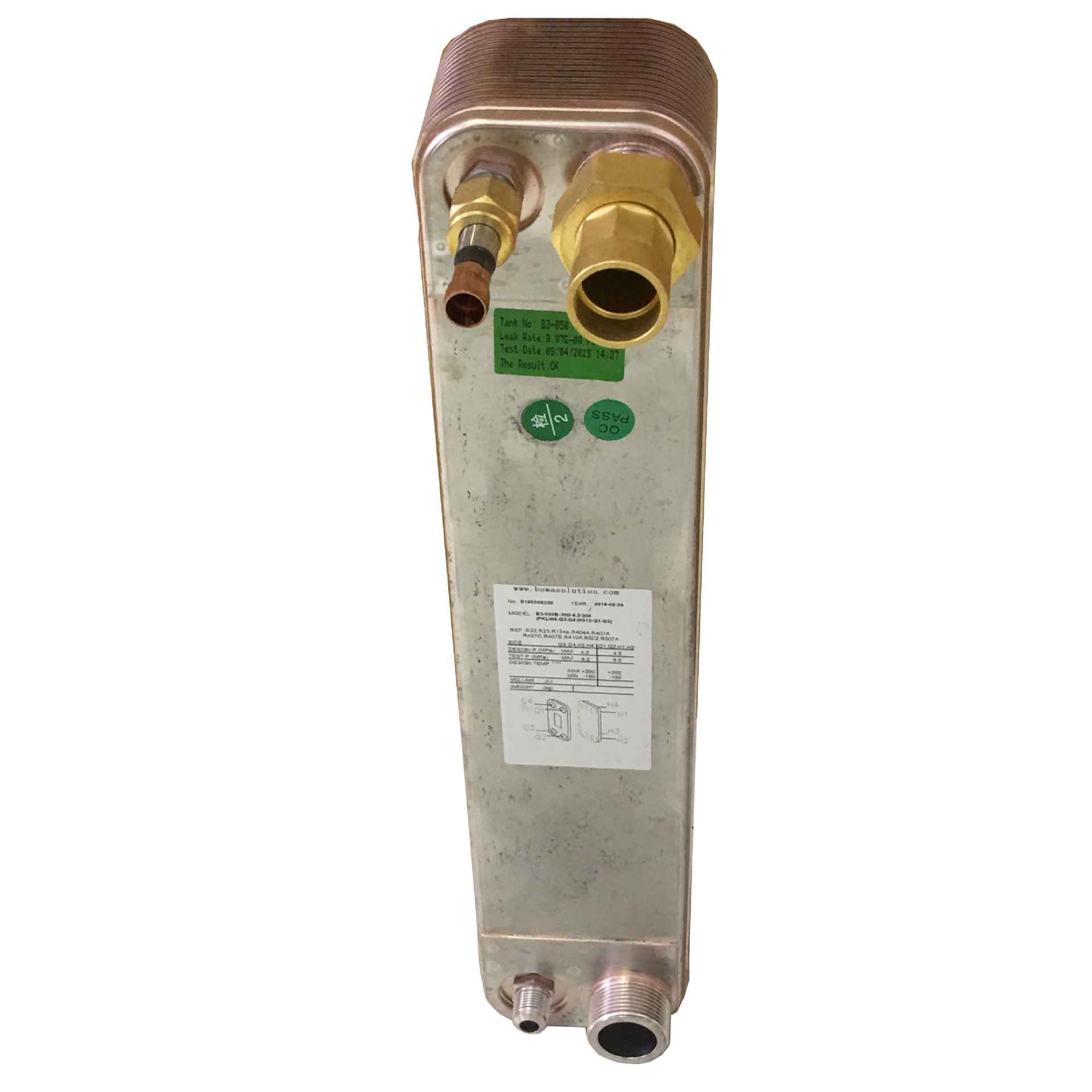 51+51kBTU双氟单水蒸发器匹配6P压缩机如C-SBN453H8D水空调模块机