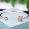 Elegant retro fashionable advanced golden women's bracelet, simple and elegant design, high-quality style