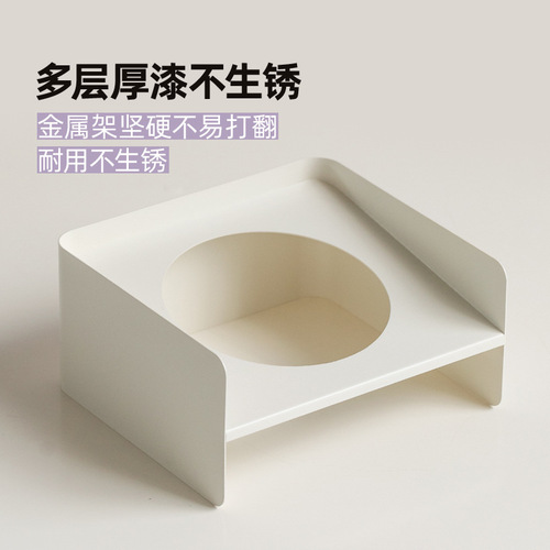 Ceramic pet cat bowl, cat and dog bowl, cervical vertebra protection, anti-overturn drinking bowl, grain basin, elevated foot, inclined frame, inclined mouth bowl