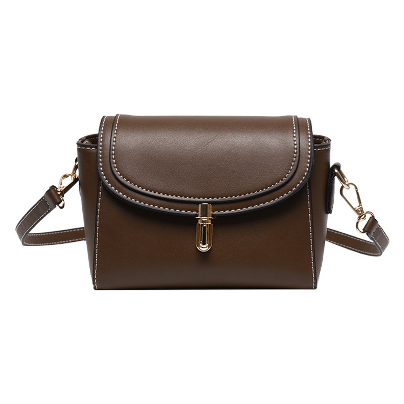 Cross-Border High-Quality 2025 New Korean-Style Retro Small Square Bag, Fashionable Soft Leather Shoulder Bag, Women's Internet Celebrity Crossbody Bag