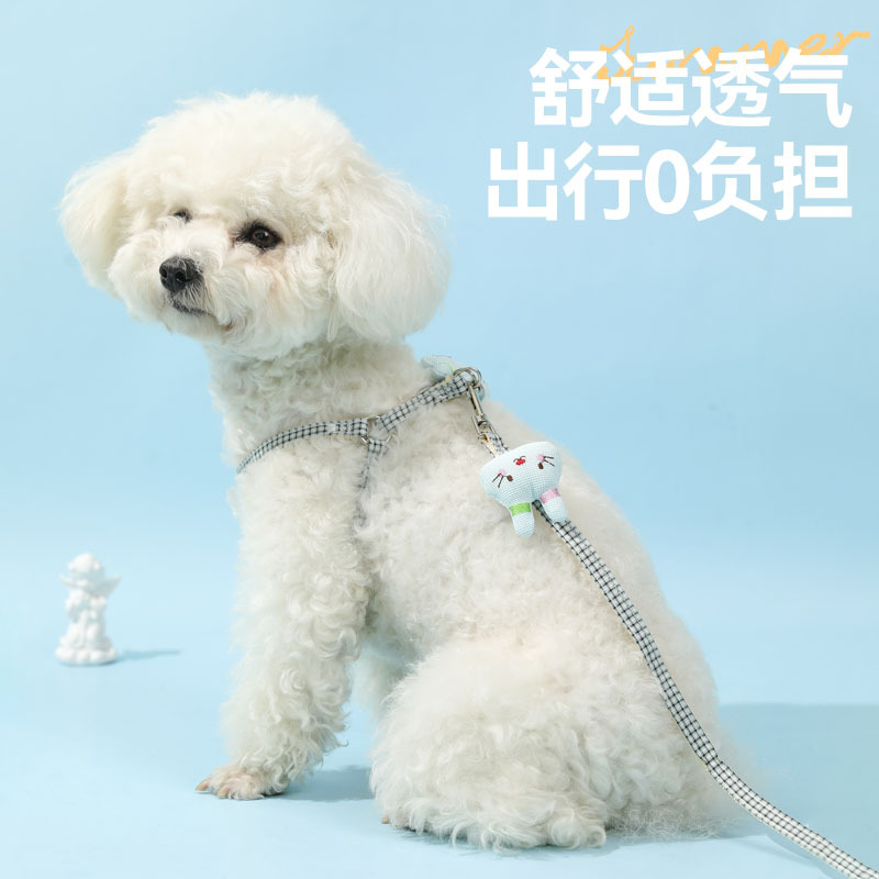 Nueva correa de perro de dibujos animados conejo forma mediano y pequeño perro caminando cuerda correa de nylon transfronteriza al por mayor