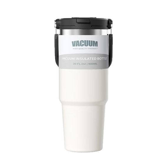 Cross-Border 30oz High-Looking 304 Stainless Steel Car Cup Thermos Cup Portable Giant Vacuum Handle Cup