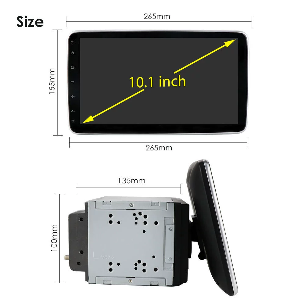 Universal detachable rotating screen for navigator, 10.1 inch