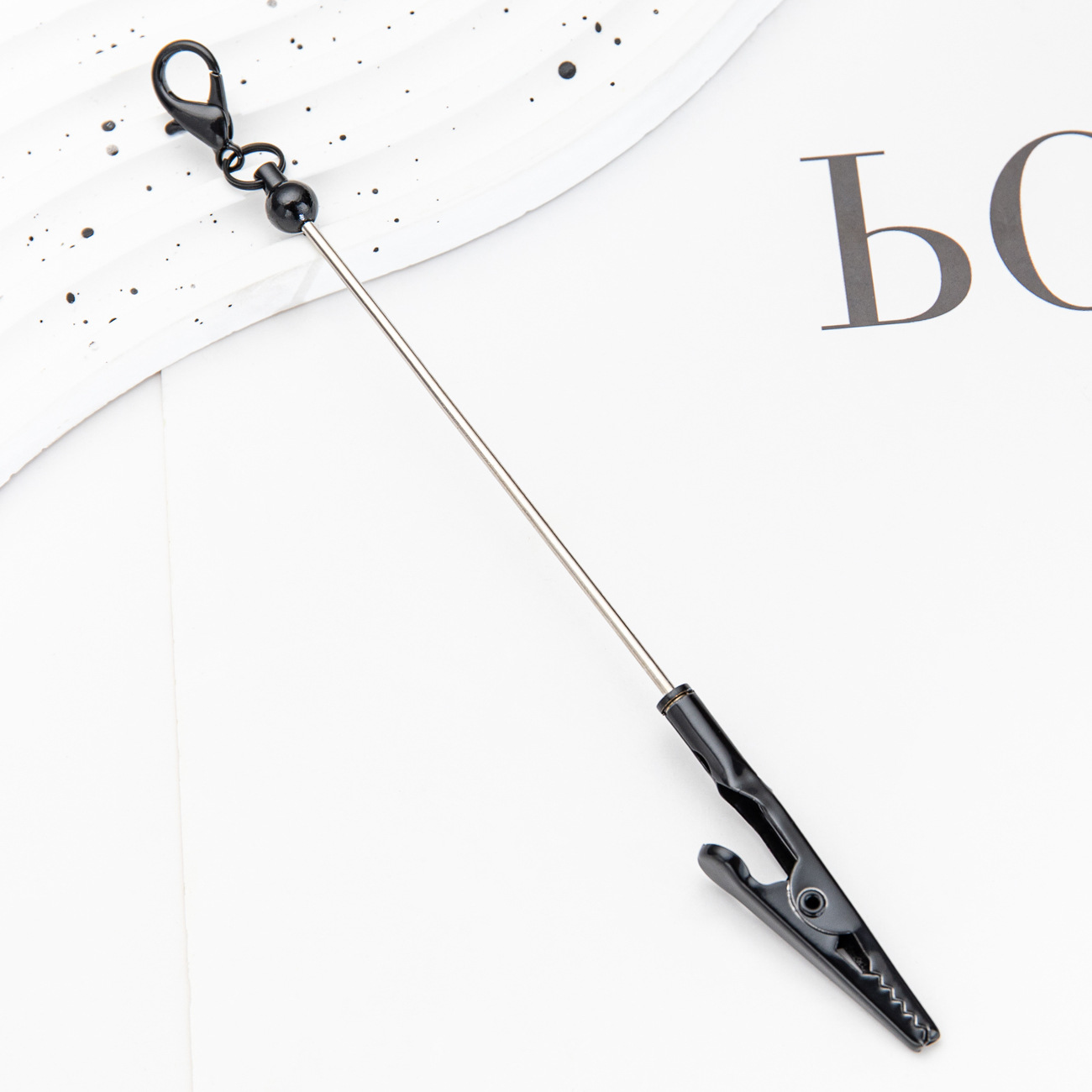 DIY beaded llavero clip creativo al por mayor estudiantes DIY beaded tarjeta de visita clip de banda metálica clip de notas de pesca