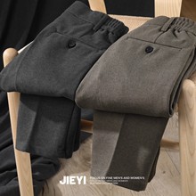 毛呢裤男秋冬款加厚休闲西裤韩版直筒长裤韩版修身西装裤垂感免烫