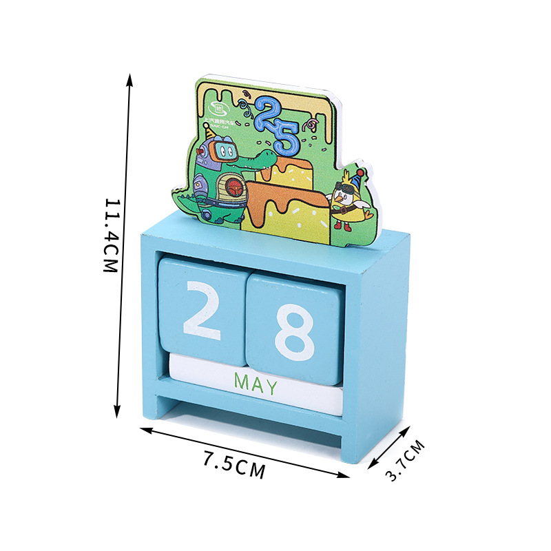 创意2022木质日历桌面摆件万年历装饰文创节日礼品台历倒计时详情10