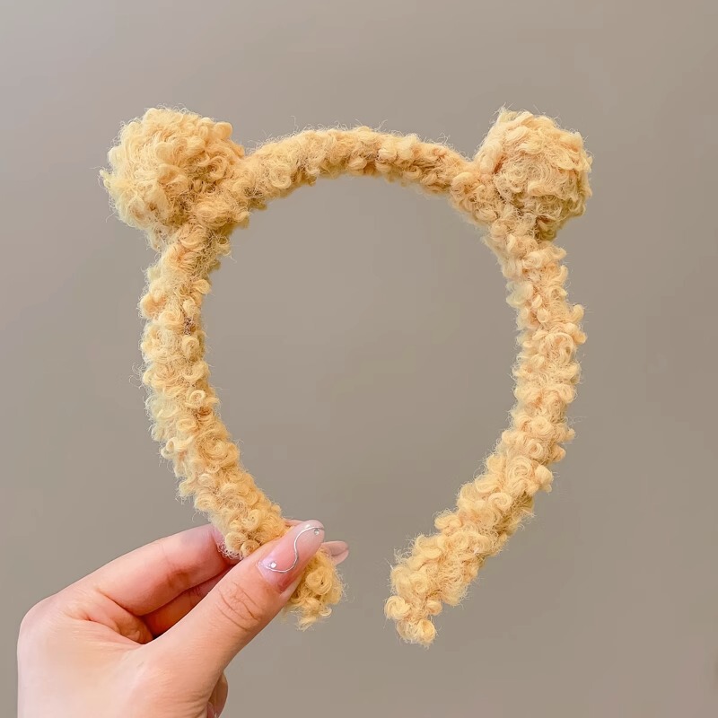 洗脸毛绒发箍女可爱新款卡通头饰洗脸敷面膜束发带防滑头箍卡发饰|undefined