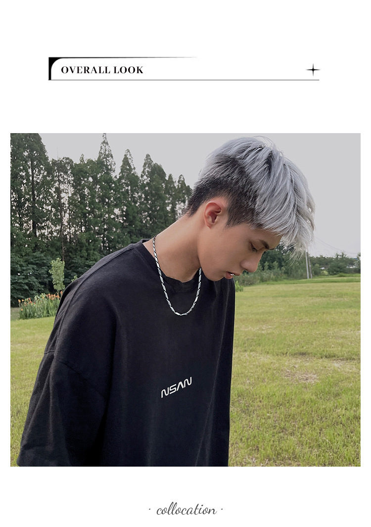 Titanium Steel Material Simple Style Solid Color Titanium Steel Plating Necklace