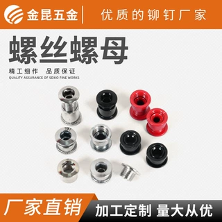 定制碳钢烤漆子母螺丝螺母 非标螺母定制螺丝 自行车牙盘专用螺丝