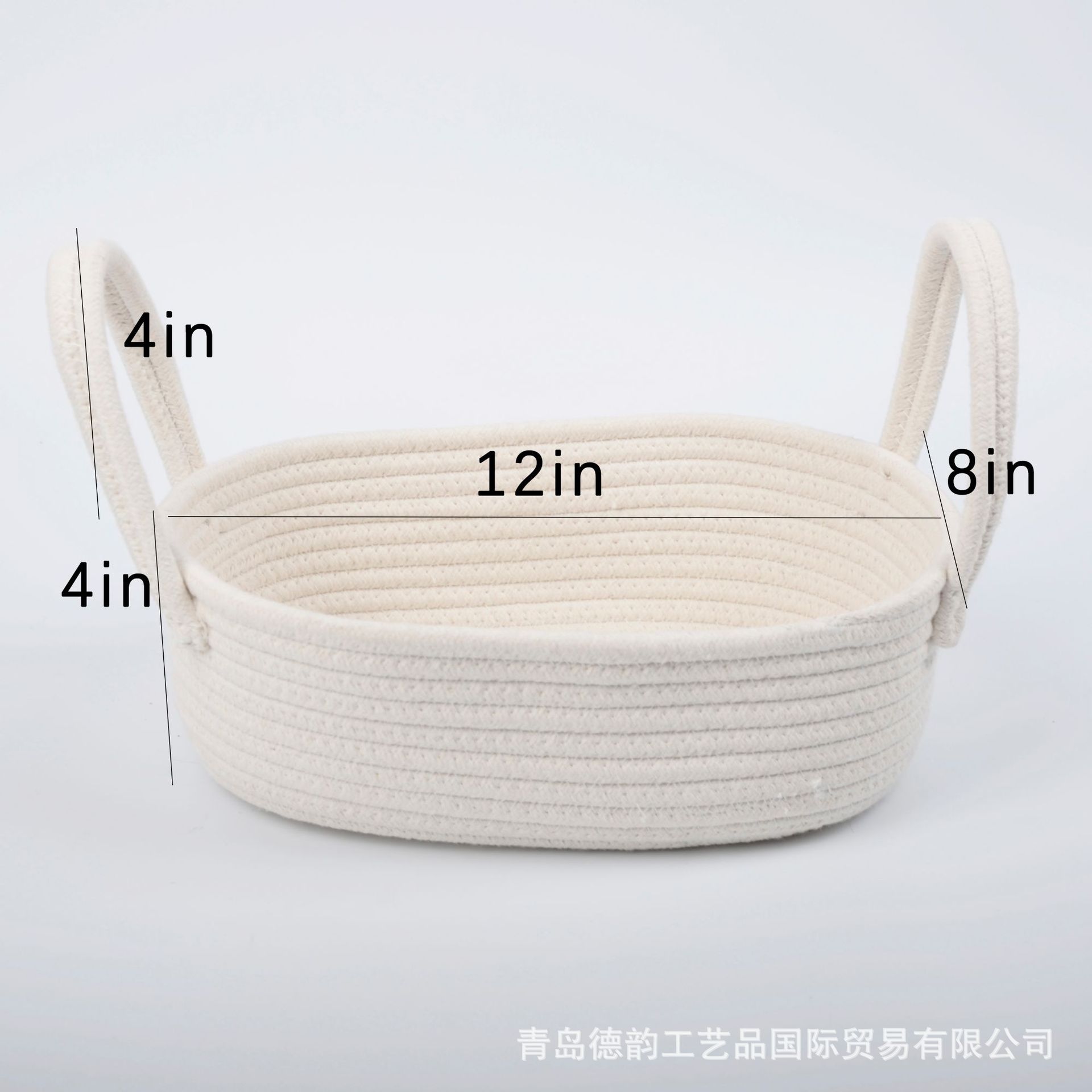 Estilo nórdico de estilo japonés de algodón tejido cesta de almacenamiento de tela cesta de almacenamiento de escritorio artículos de organización caja cosméticos almacenamiento azul