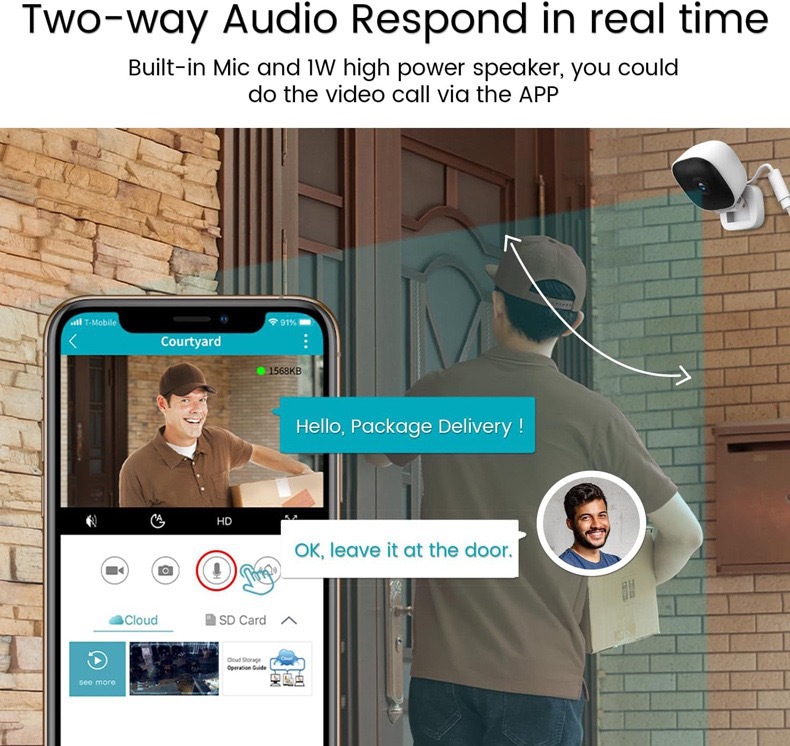 Wireless WiFi Card Camera Window Smart HD Wide-Angle Mobile Remote Surveillance Camera Cross-Border Wholesale