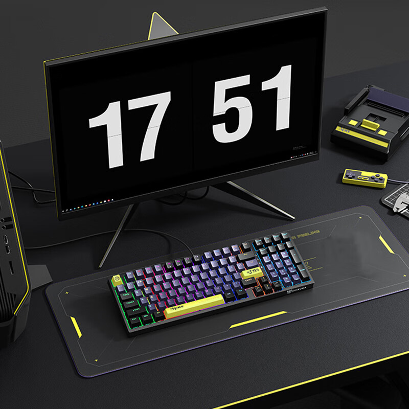 Esports teclado mecánico retroiluminación computadora de escritorio comer pollo macro programación G38 símbolo mortal