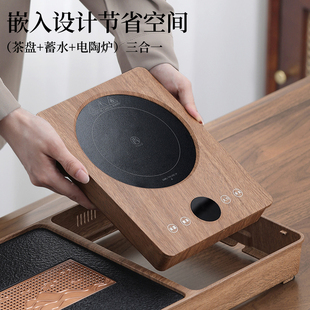J8 Accessible Luxury Living Room Complete Set of Automatic Small Tea Tray Tea Set Home Tea Table Water Kettle Integrated G3