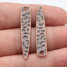 42x7.6mm 1.7g 古红铜色 DIY配饰锌合金配件 锤纹锥子形吊坠