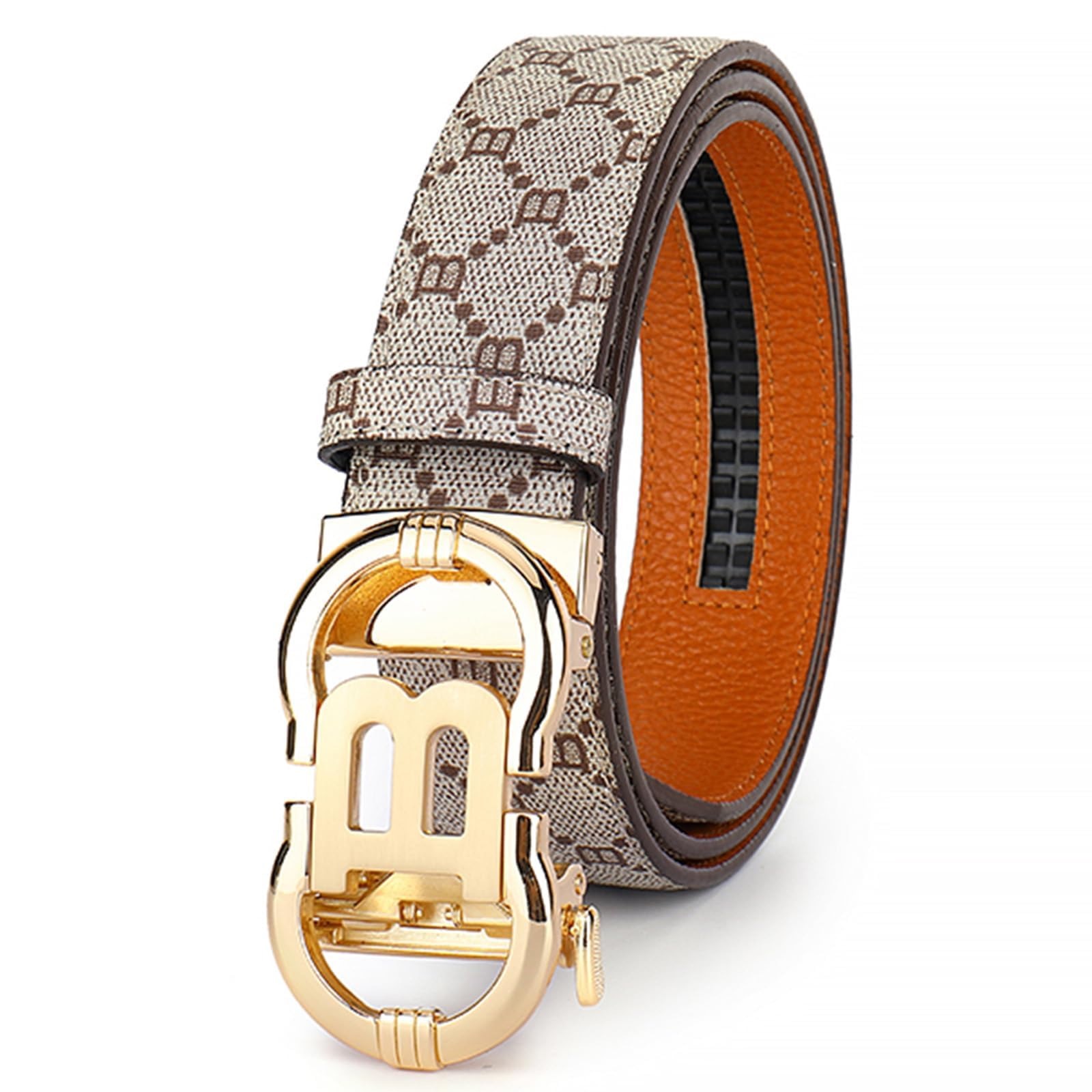 Cinturón de cuero genuino para hombre, informal, de negocios, impreso, popular, resistente a los arañazos y al desgaste, hebilla de cinturón, fabricante transfronterizo, venta directa al por mayor