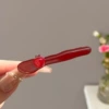 B4991 red apple hair clip